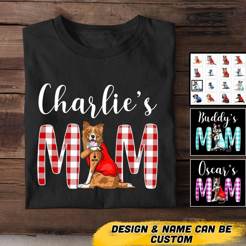 Personalized Dog Mom Tshirt Printed QTVQ1706