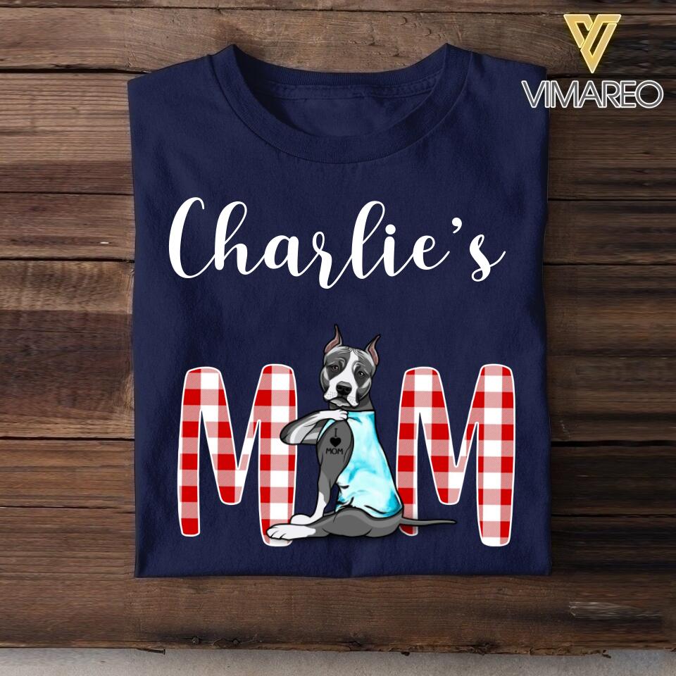 Personalized Dog Mom Tshirt Printed QTVQ1706