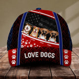 Personalized Love Dog Cap Printed NQĐT1706