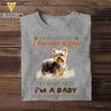 Personalized I Am Not A Dog I'm A Baby Upload Photo Tshirt Printed NQHC1706