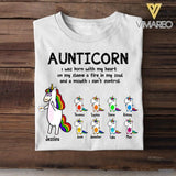 Personalized Auntiecorn Kid Name Tshirt Printed QTHC1806
