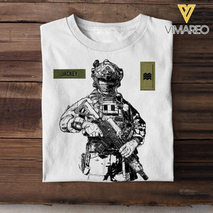 Personalized Irish Soldier/Veterans Tshirt Printed 22JUL-HQ18