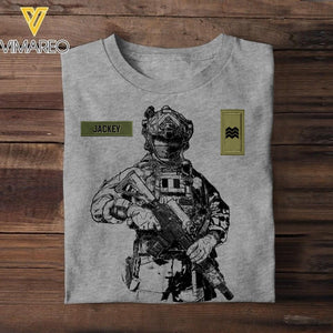 Personalized Irish Soldier/Veterans Tshirt Printed 22JUL-HQ18