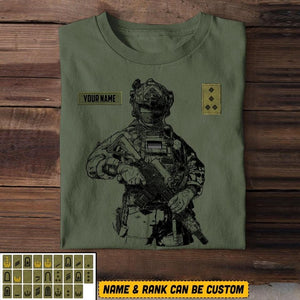 Personalized German Soldier/Veterans Tshirt Printed 22JUL-HQ18