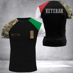 Personalized Italian Veteran/ Solider Tshirt 3D Printed QTDT1706