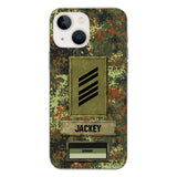 Personalized German Soldier Camo Phone Case Printed 25MAR-HQ26