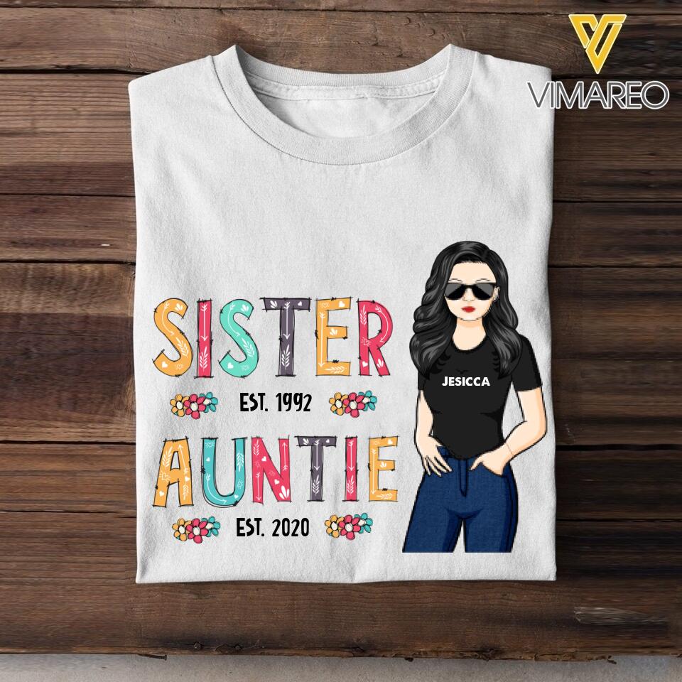 Auntie & Sister Personalize Years Tshirts