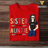 Auntie & Sister Personalize Years Tshirts