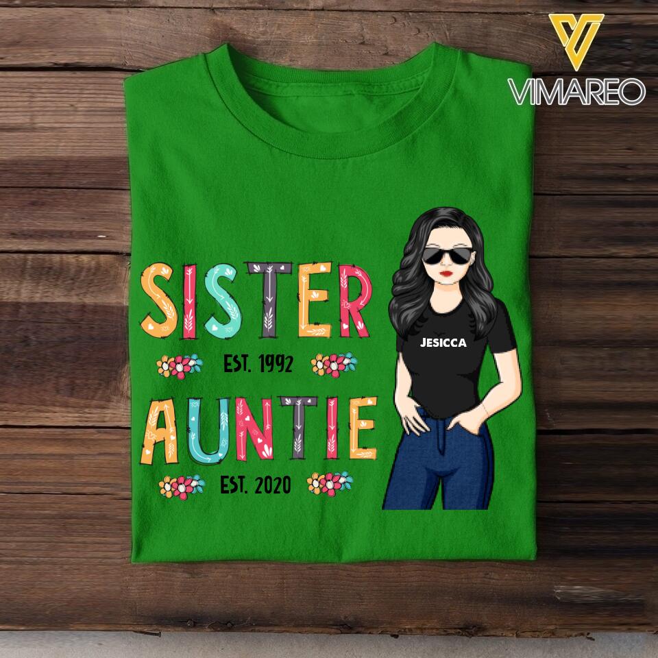 Auntie & Sister Personalize Years Tshirts