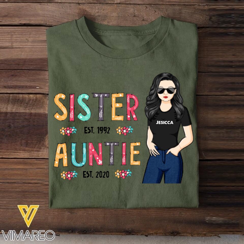 Auntie & Sister Personalize Years Tshirts
