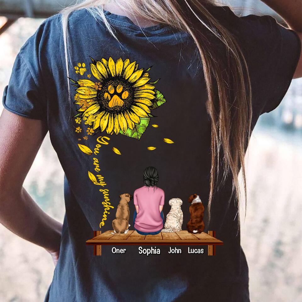 Personalized Dog Are My Sunshine Tshirt Printed 22JUL-HQ02