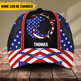 Personalized Fish Cap Us Flag Printed NQĐT2006