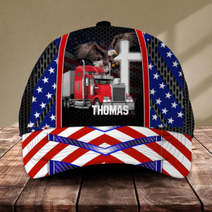Personalized Truck Cap Us Flag Printed NQĐT2006