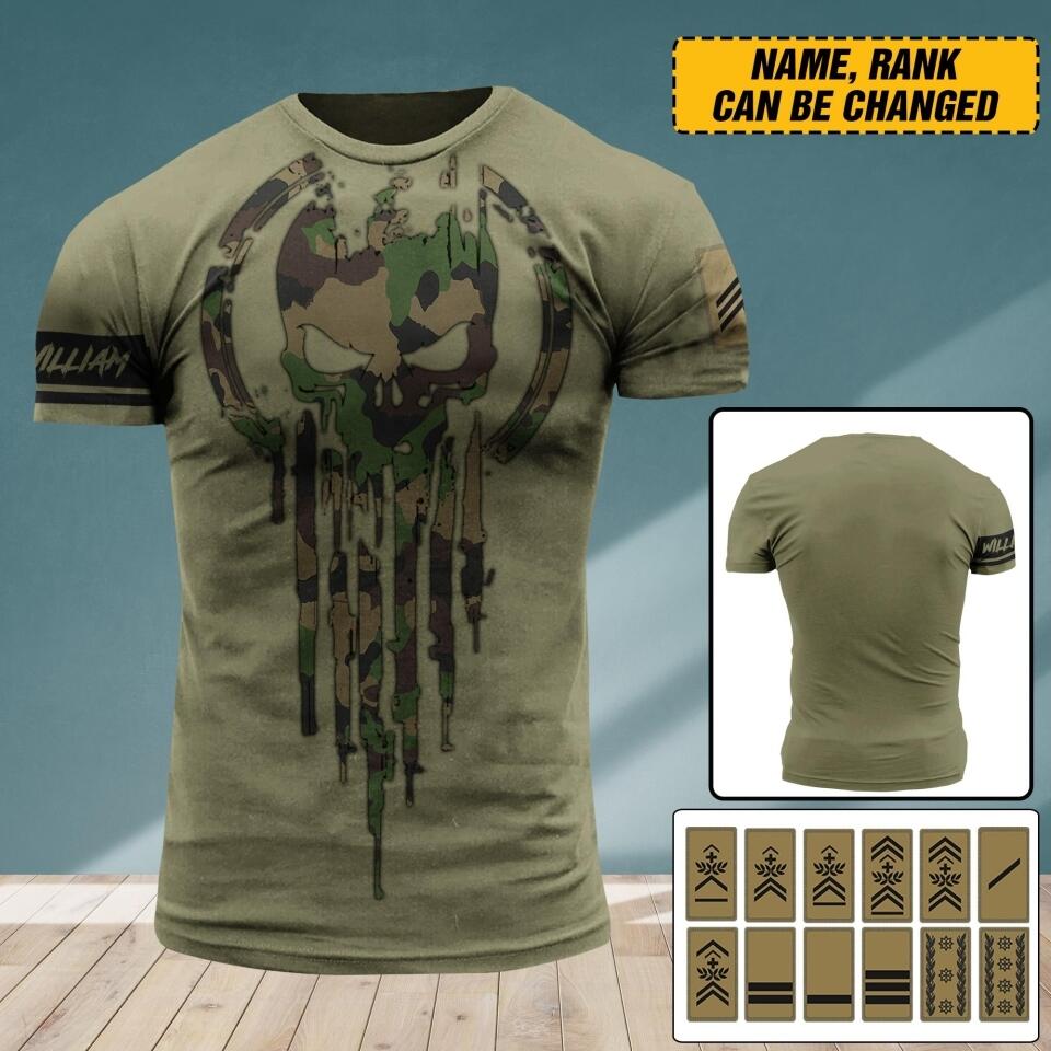 Personalized Swiss Veteran/ Solider Tshirt 3D Printed QTDT2106