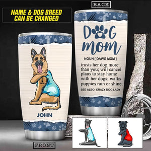 Personalized Dog MomTumbler Printed QTHC2106