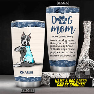 Personalized Dog MomTumbler Printed QTHC2106