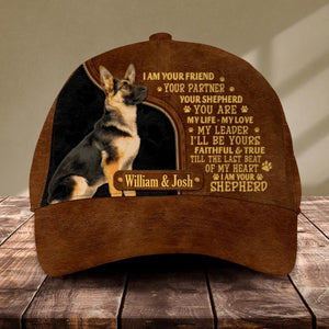 Personalized German Shepherd Name Custome Cap Printed NQDT2306