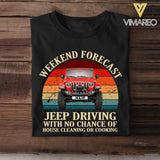 Personalized Weekend Forecast Jeep Driving Tshirt Printed QTDT2306
