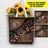 PERSONALIZED NEVER WALK ALONE DOG NAME TOTE BAG NQHC2306