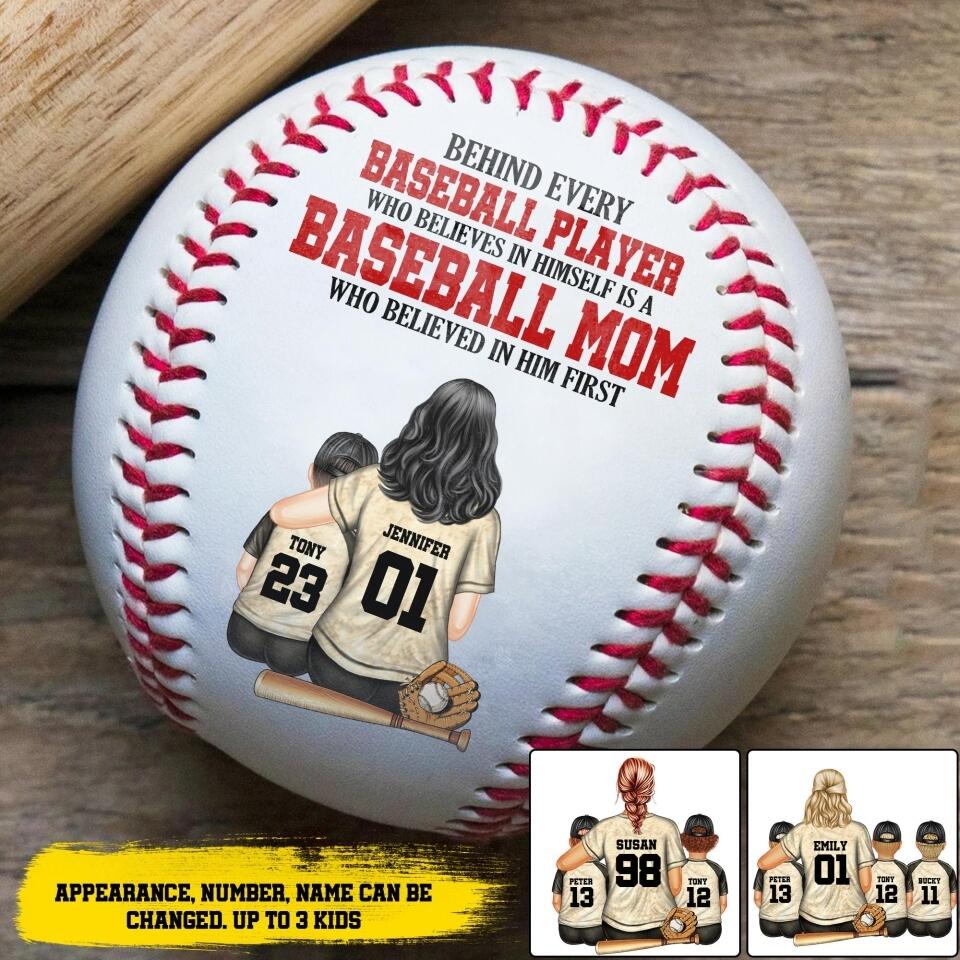 Personalized Behind Every Baseball Player Is A Baseball Mom 3D Printed Baseball QTDT2306