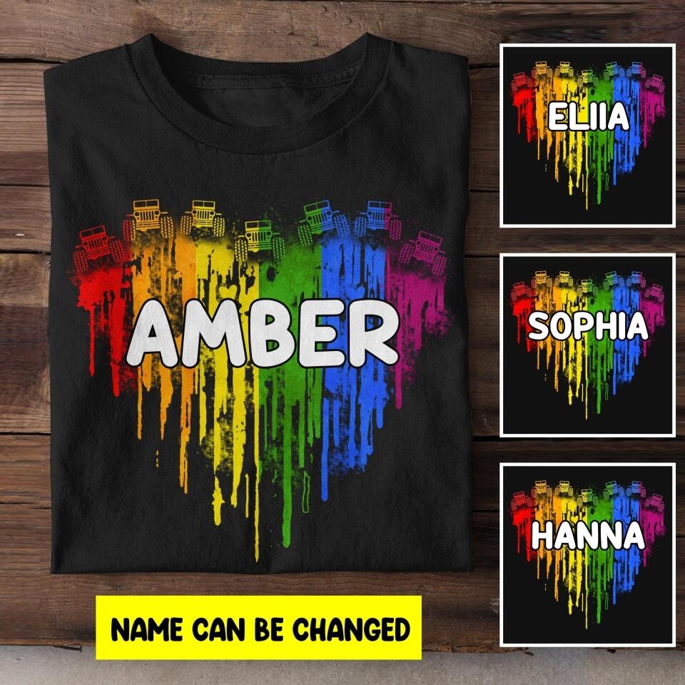 Personalized Jeep Girl Tshirt Printed 22JUL-HY27