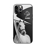 Personalized Horses Lovers Leather Printed Phonecase 28