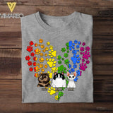 Personalized Cat Lovers LGBT Heart Tshirt Printed NQHC2806