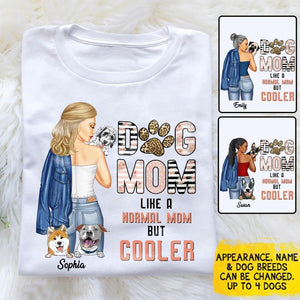 Personalized Dog Mom Like A Normal Mom But Cooler Tshirt Printed NQĐT2906