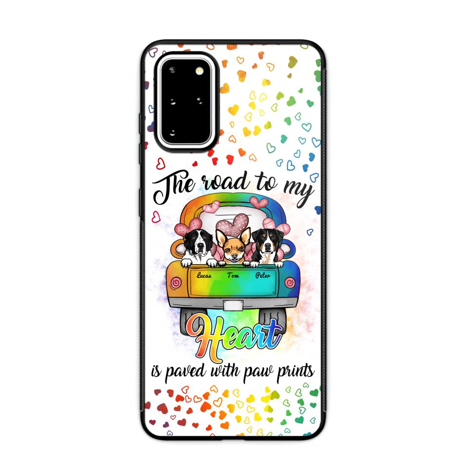 Personalized The Road To My Heart is Paved With Paw Prints Dog Phonecase NQDT3006