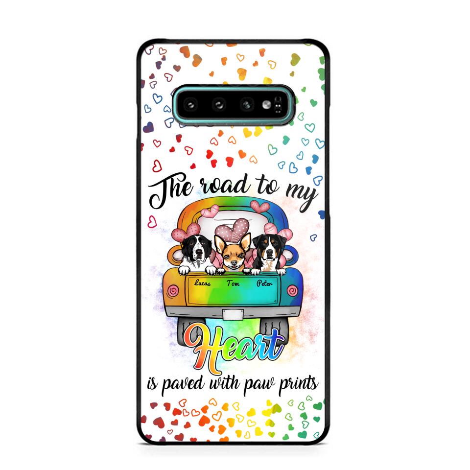 Personalized The Road To My Heart is Paved With Paw Prints Dog Phonecase NQDT3006