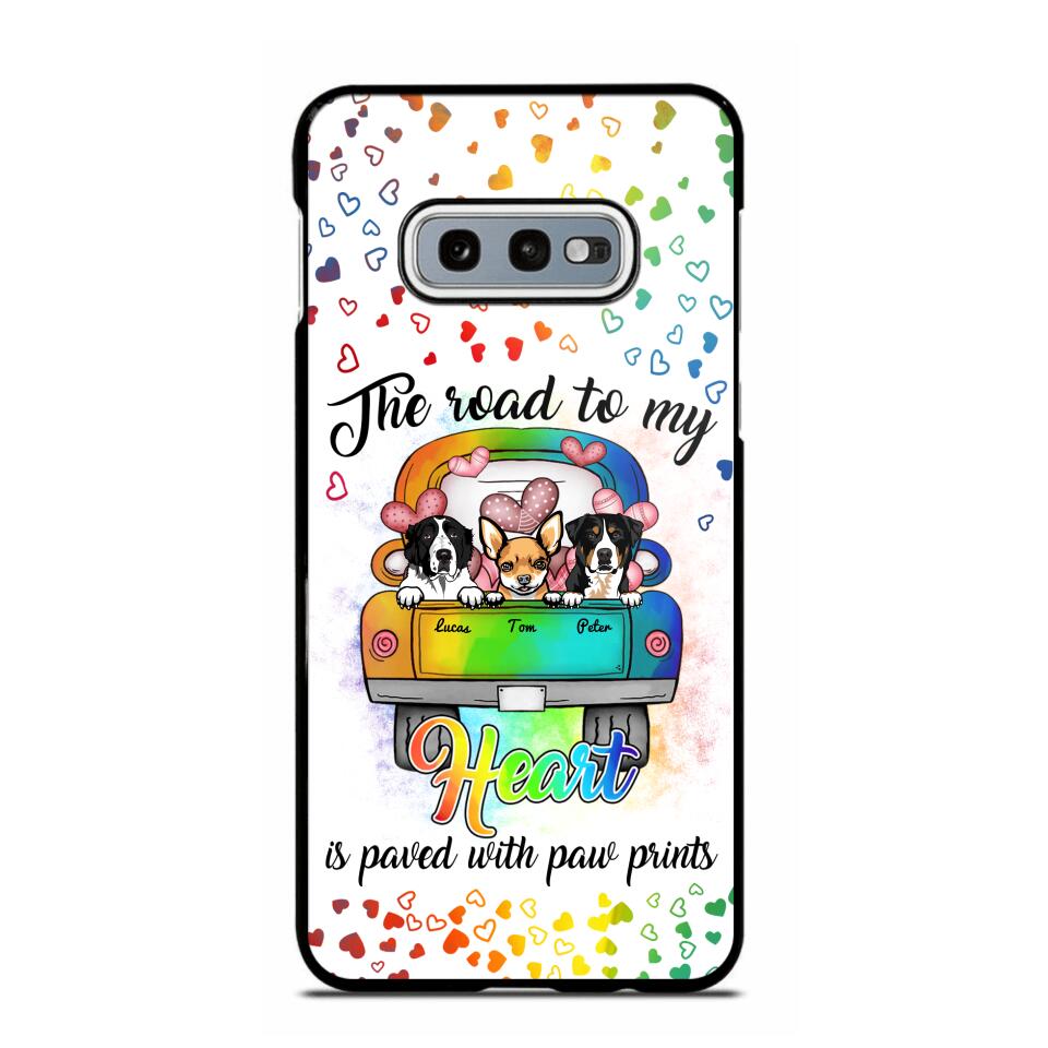 Personalized The Road To My Heart is Paved With Paw Prints Dog Phonecase NQDT3006