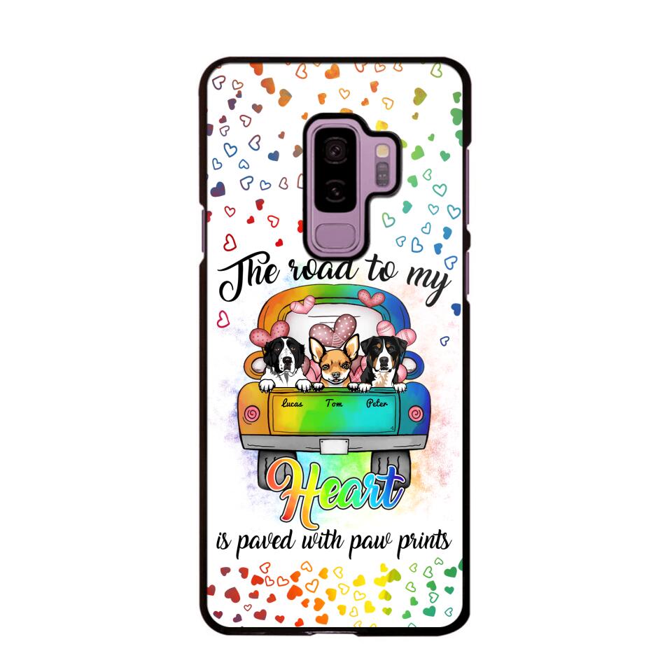 Personalized The Road To My Heart is Paved With Paw Prints Dog Phonecase NQDT3006