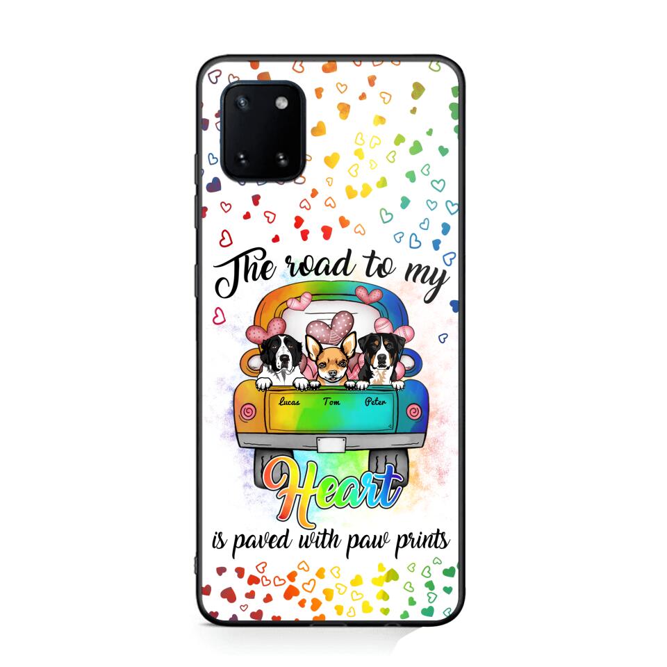 Personalized The Road To My Heart is Paved With Paw Prints Dog Phonecase NQDT3006