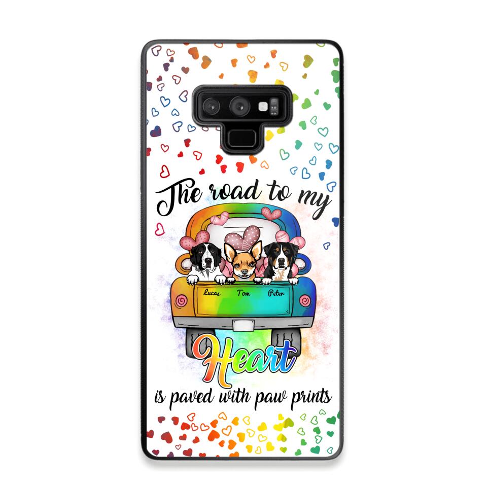 Personalized The Road To My Heart is Paved With Paw Prints Dog Phonecase NQDT3006