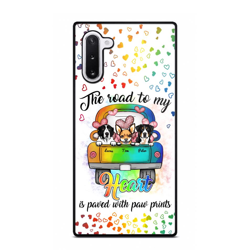 Personalized The Road To My Heart is Paved With Paw Prints Dog Phonecase NQDT3006