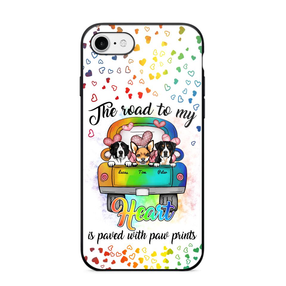 Personalized The Road To My Heart is Paved With Paw Prints Dog Phonecase NQDT3006