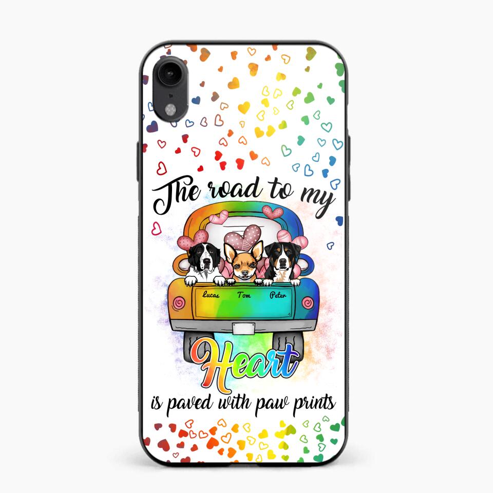 Personalized The Road To My Heart is Paved With Paw Prints Dog Phonecase NQDT3006