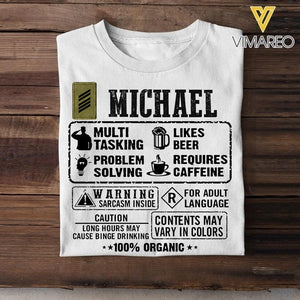 Personalized German Soldier/Veterans Tshirt Printed 22JUL-DT30