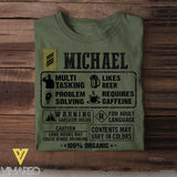 Personalized German Soldier/Veterans Tshirt Printed 22JUL-DT30