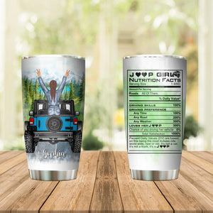 Personalized Jeep Girl Nutrion Facts Tumbler Printed QTDT3006