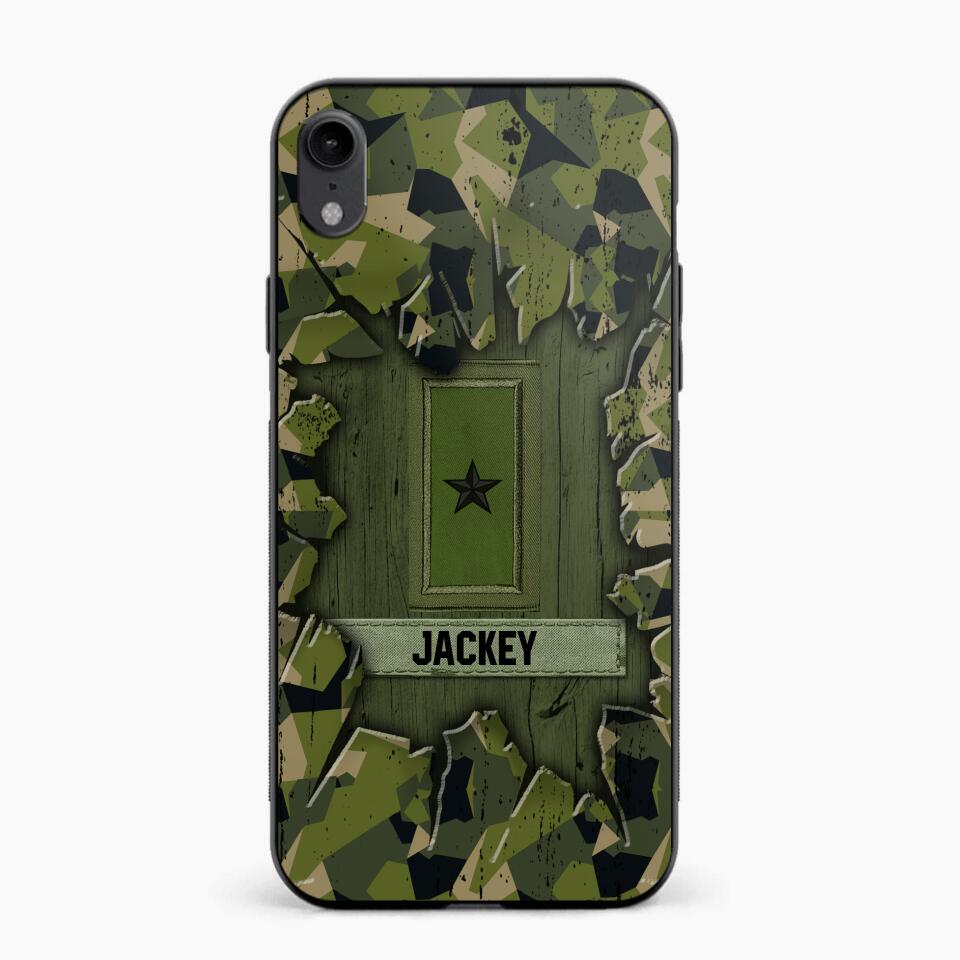 Personalized Swedish Soldier Camo Phone Case Printed 22JUL-DT30