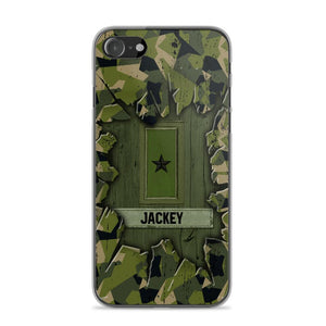 Personalized Swedish Soldier Camo Phone Case Printed 22JUL-DT30