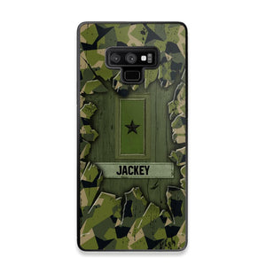 Personalized Swedish Soldier Camo Phone Case Printed 22JUL-DT30