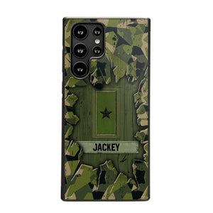Personalized Swedish Soldier Camo Phone Case Printed 22JUL-DT30