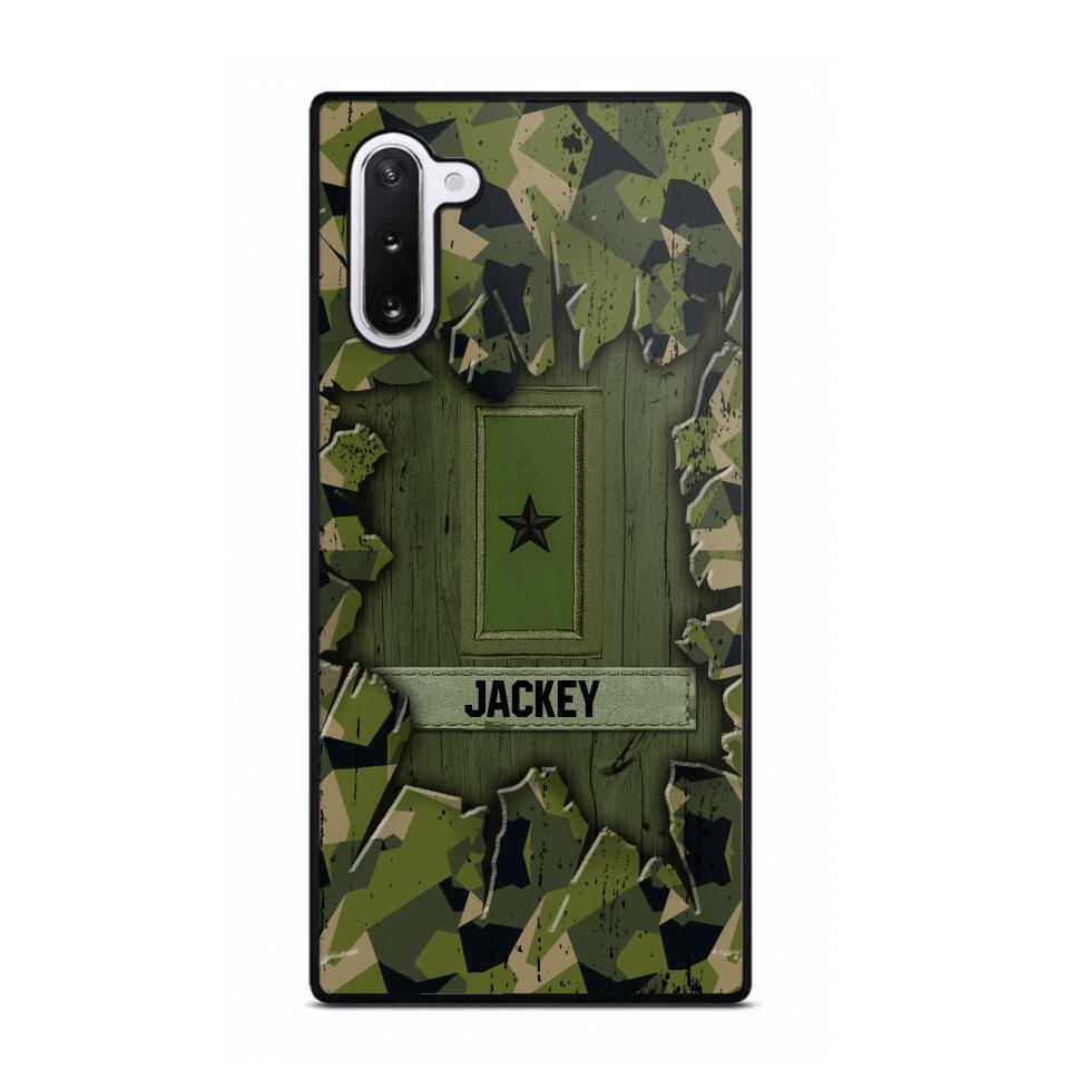 Personalized Swedish Soldier Camo Phone Case Printed 22JUL-DT30