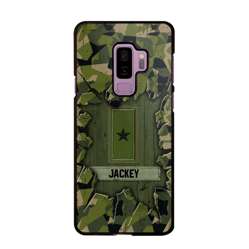Personalized Swedish Soldier Camo Phone Case Printed 22JUL-DT30