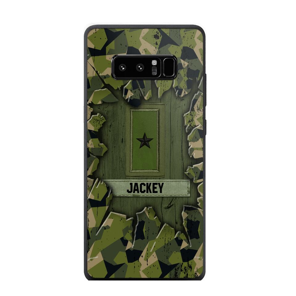 Personalized Swedish Soldier Camo Phone Case Printed 22JUL-DT30