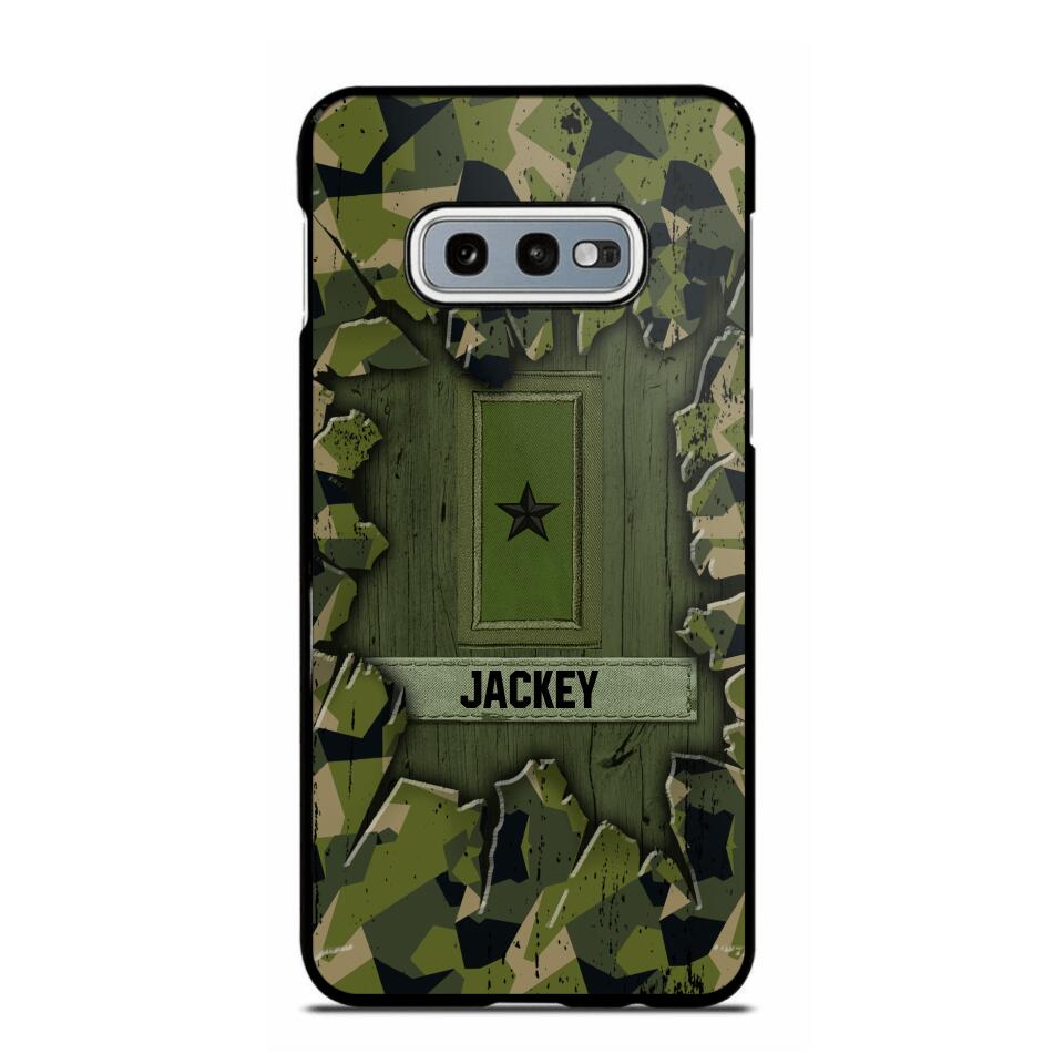 Personalized Swedish Soldier Camo Phone Case Printed 22JUL-DT30