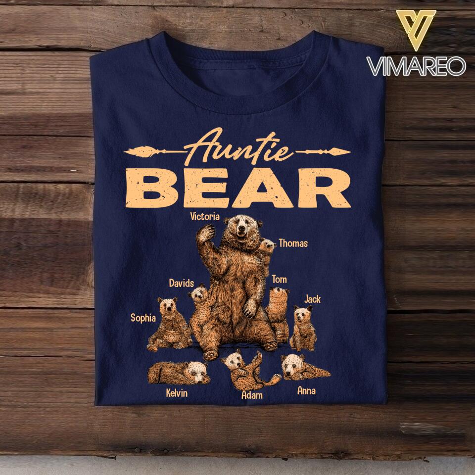Personalized Auntie Bear & Kid Tshirt Printed 22JUY-HQ01