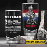 Personalized Netherland Veterans Tumbler Printed 22JUY-HY01